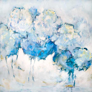 HYDRANGEAS ON MY MIND IV by Sue Riger , Item#CG003235C, Matte Canvas, Art, Giclée on Canvas, Square, Small