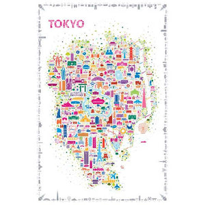 ICONIC CITIES-TOKYO by Rafael Esquer , Item#CG004478P, Matte Paper, Art, Giclée on Paper, Vertical, Medium