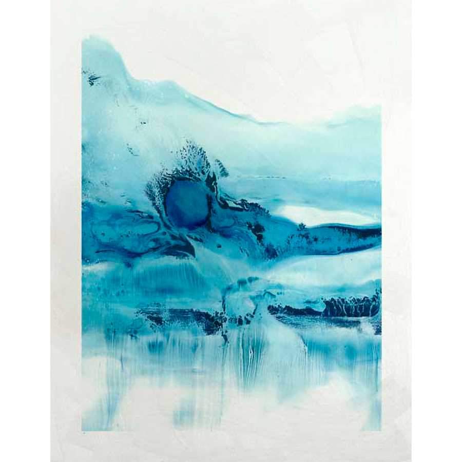LUSTR BLUE CURRENTS IN PEARL WHITE II by Ethan Harper , Item#CG004587P, Matte Paper, Art, Giclée on Paper, Vertical, Small