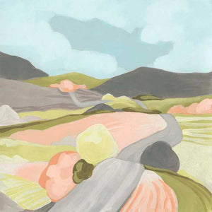 WINDING ROAD II by June Erica Vess , Item#CG004890C, Matte Canvas, Art, Giclée on Canvas, Square, Small