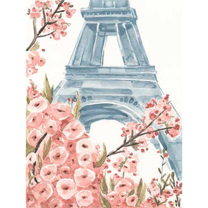 PARIS CHERRY BLOSSOMS I by Annie Warren, Item#CG005161C, Matte Canvas, Art, Giclée on Canvas, Vertical, Small