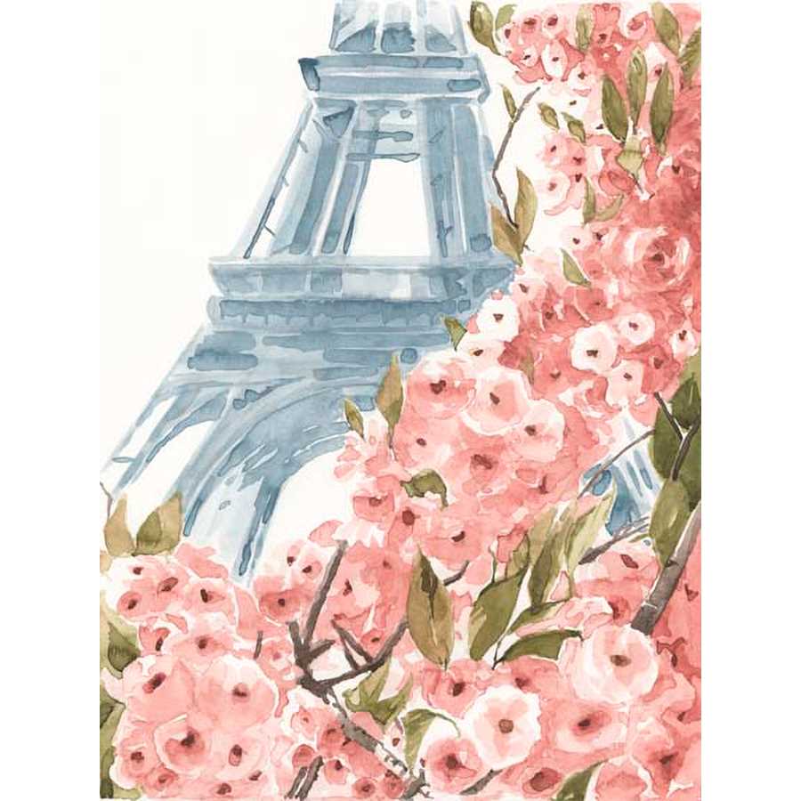 PARIS CHERRY BLOSSOMS II by Annie Warren, Item#CG005162C, Matte Canvas, Art, Giclée on Canvas, Vertical, Small