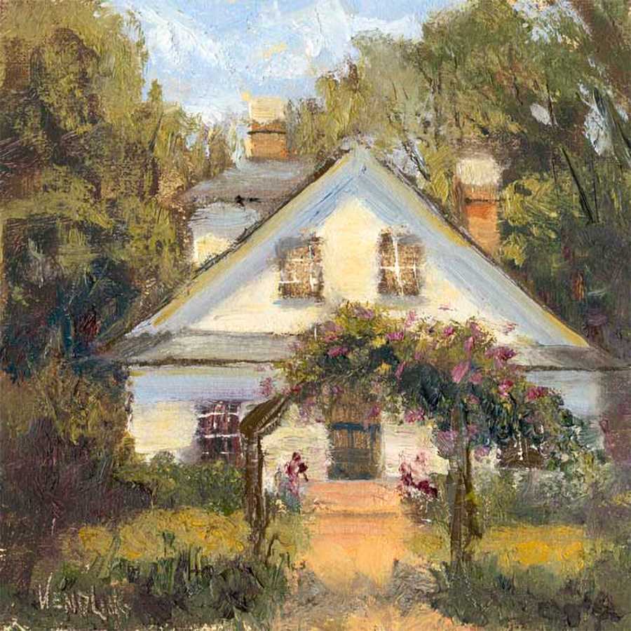 SWEET COTTAGE II by Marilyn Wendling, Item#CG005164P, Matte Paper, Art, Giclée on Paper, Square, Small