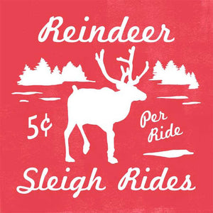 REINDEER RIDES II by Emma Scarvey, Item#CG005171C, Matte Canvas, Art, Giclée on Canvas, Square, Small