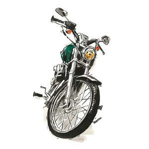MOTORCYCLES IN INK I by Annie Warren, Item#CG005587C, Matte Canvas, Art, Giclée on Canvas, Vertical, Small