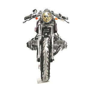 MOTORCYCLES IN INK II by Annie Warren, Item#CG005588C, Matte Canvas, Art, Giclée on Canvas, Vertical, Small