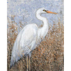 WHITE HERON I by Tim Otoole, Item#CG006407P, Matte Paper, Art, Giclée on Paper, Vertical, Small