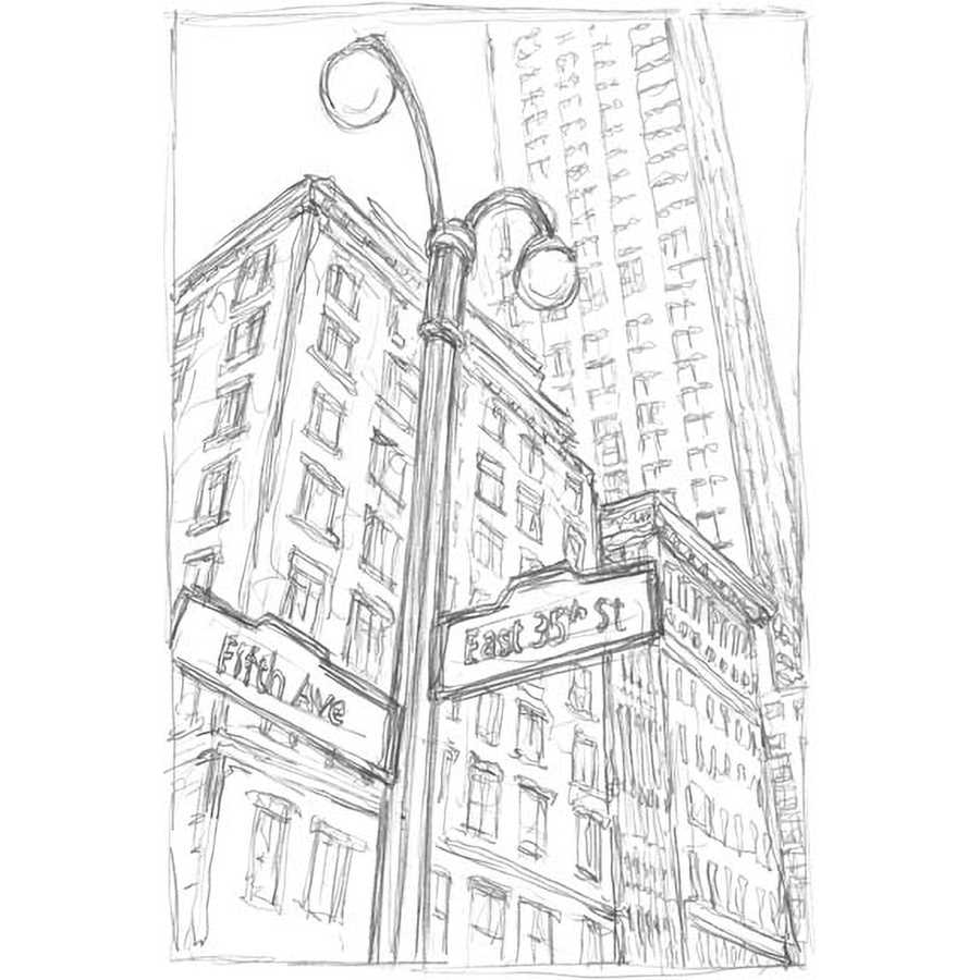 NY INTERSECTION I by Ethan Harper, Item#CG006789P, Matte Paper, Art, Giclée on Paper, Vertical, Small