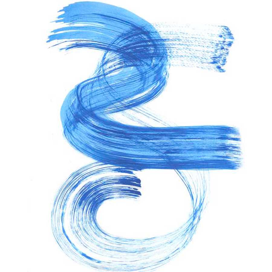 BLUE SWISH III by Bellissimo Art , Item#CG007296P, Matte Paper, Art, Giclée on Paper, Vertical, Small