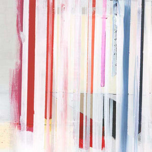 RED PINK STRIPES III by Bellissimo Art , Item#CG007305C, Matte Canvas, Art, Giclée on Canvas, Square, Small