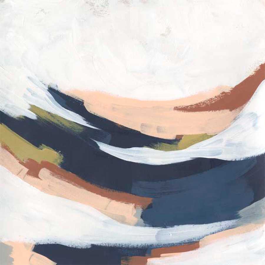 SINE WAVE CLOUDS I by June Erica Vess , Item#CG007346C, Matte Canvas, Art, Giclée on Canvas, Square, Small