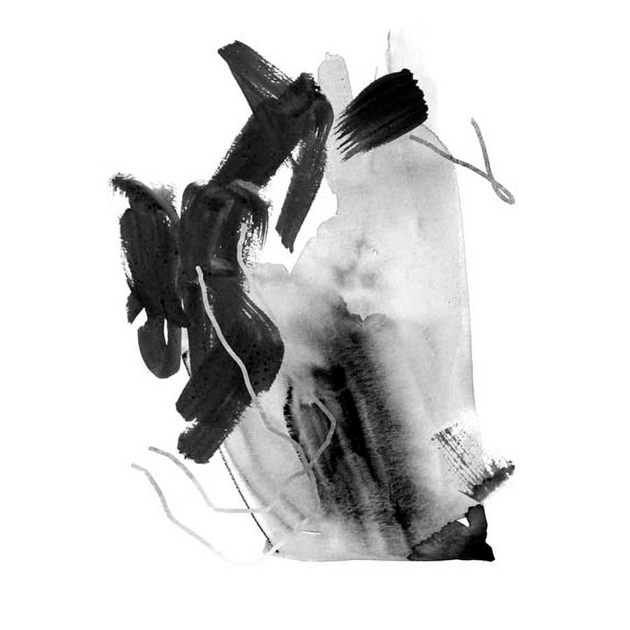 BLACK & GREY COLLIDE III by Melissa Wang , Item#CG007577C, Matte Canvas, Art, Giclée on Canvas, Vertical, Small