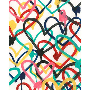 HEART SCRIBBLES I by June Erica Vess , Item#CG007815C, Matte Canvas, Art, Giclée on Canvas, Vertical, Small
