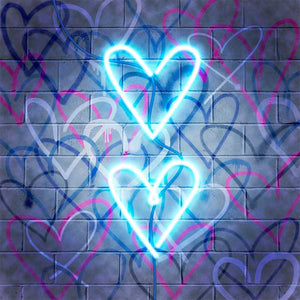 NEON HEART I by Grace Popp , Item#CG007839C, Matte Canvas, Art, Giclée on Canvas, Square, Small
