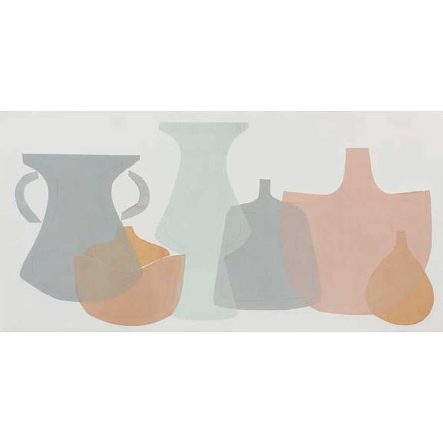 SOFT POTTERY SHAPES I by Rob Delamater , Item#CG008174C, Matte Canvas, Art, Giclée on Canvas, Horizontal, Small