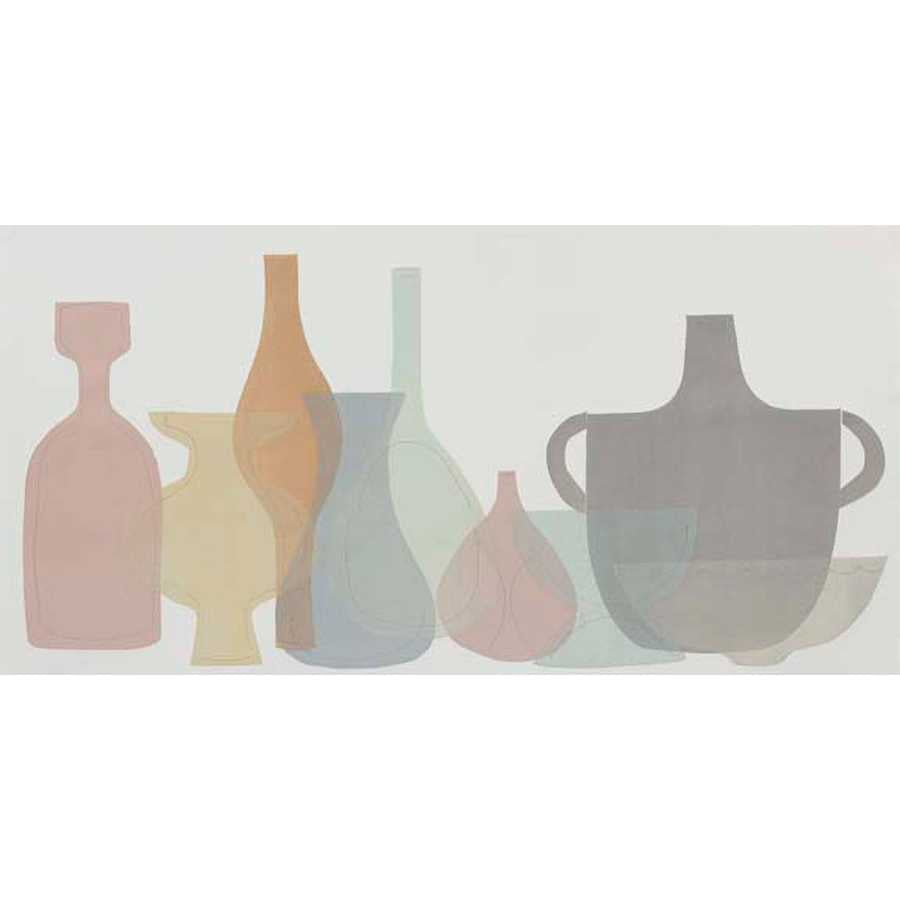 SOFT POTTERY SHAPES II by Rob Delamater , Item#CG008175C, Matte Canvas, Art, Giclée on Canvas, Horizontal, Small