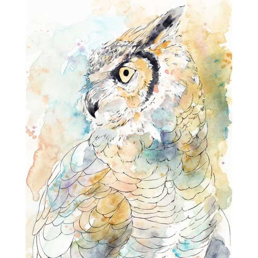 OWL MAJESTIC I by Annie Warren, Item#CG012338P, Matte Paper, Art, Giclée on Paper, Vertical, Small