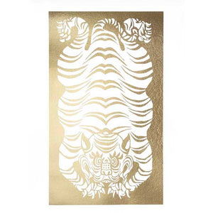 GOLD FOIL GOLDEN TIGER by Renée W. Stramel, Item#CG012925C, Matte Canvas, Art, Giclée on Canvas, Vertical, Small