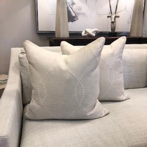 Linen Embroidered Pillow Set of 2