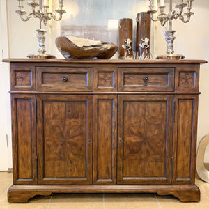 Antiqued Wood Side Cabinet
