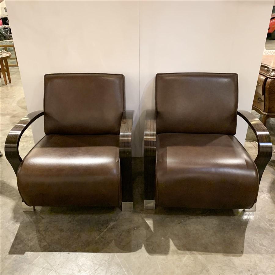 Steel / Leather Arm Chair