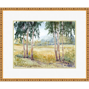 FG4111P02 Giclée on Matte Paper, under Glass, framed in Frame#6864 (Traditional Gold)
Top Mat: Off-White
Bottom Mat: Fern Finished Size: W 31.50 in x H 25.50 in